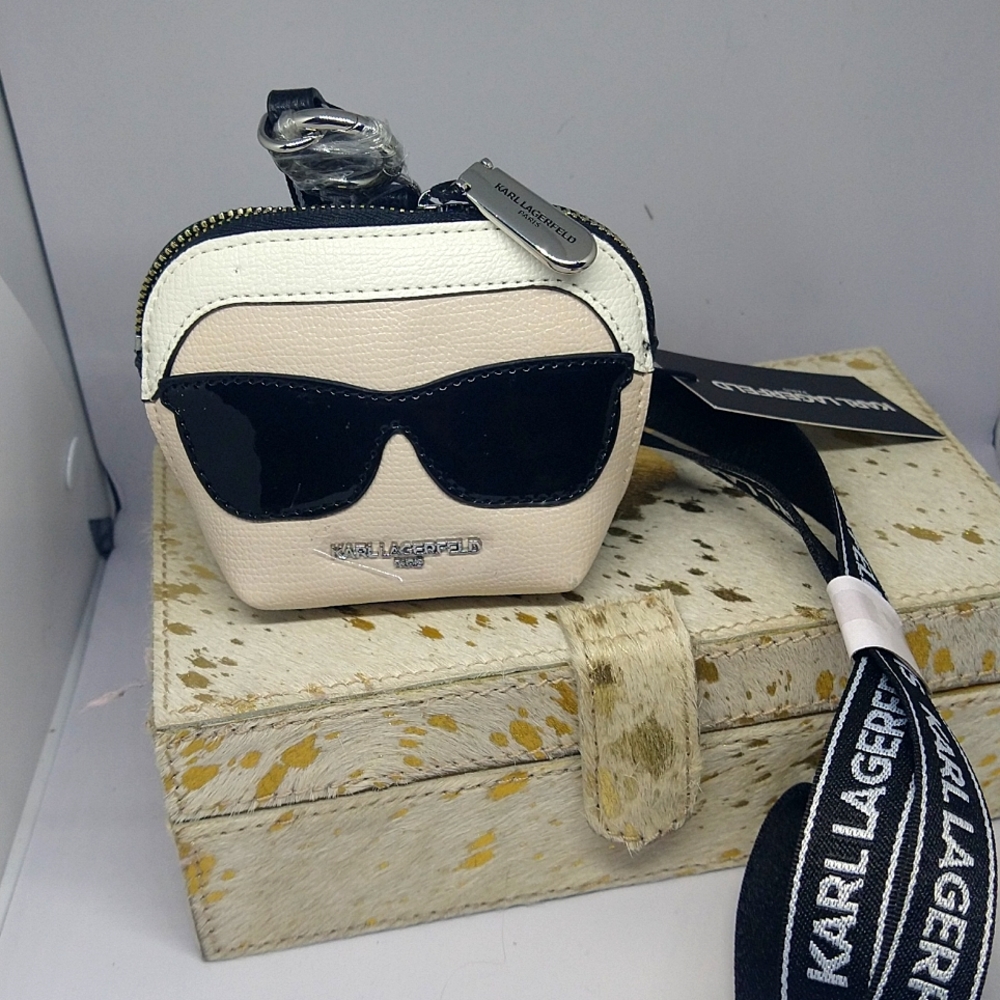 Karl Lagerfeld cat mini lanyard purse